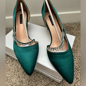 Green Heels with dazzle